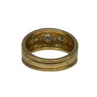 Bague Or jaune 18k avec Diamants