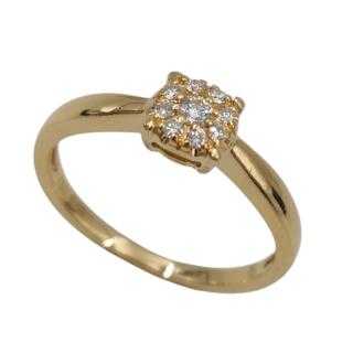 Bague Or Jaune 18 Ct Diamants