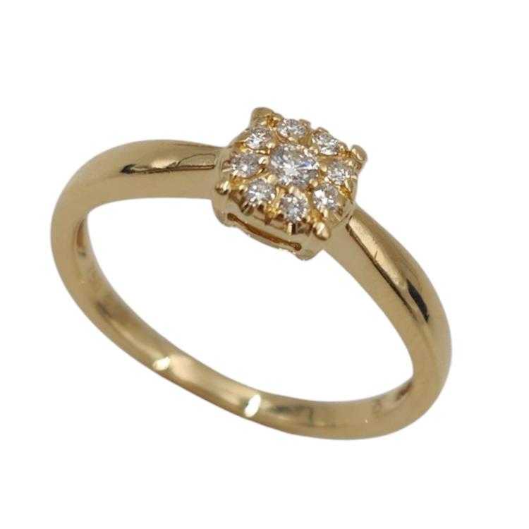 Bague Or Jaune 18K Diamants