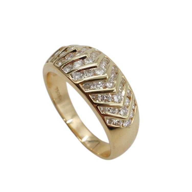 Bague Or Jaune 18 Ct Diamants