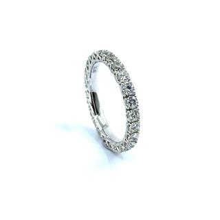 Bague Rivière de Diamants (1.40 Cts) Or Blanc 18k