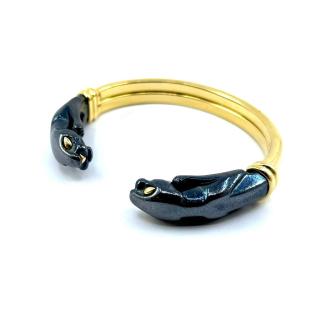 Bracelet Cartier Double Panthère Or Jaune 18 Ct & Silverium