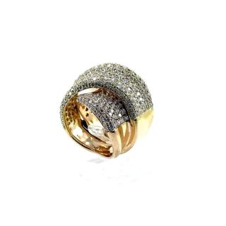 Bague pavée de Diamants Or Rose 18k