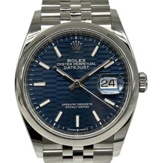 DateJust Blau Riffelmuster