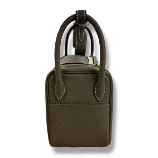 Sac Lindy mini Taurillon Clémence 20 Etoupe