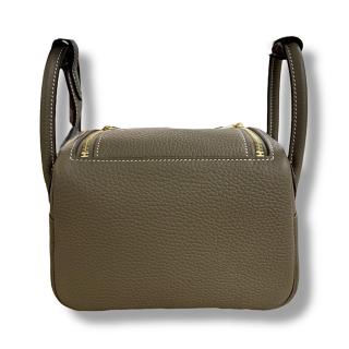 Sac Lindy mini Taurillon Clémence 20 Etoupe