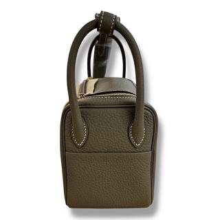 Sac Lindy mini Taurillon Clémence 20 Etoupe