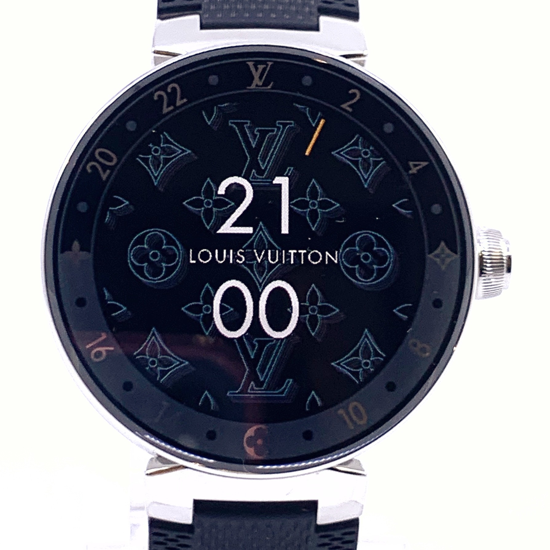 LOUIS VUITTON Tambour Horizon 42mm Monogram Eclipse Smartwatch Grey-US
